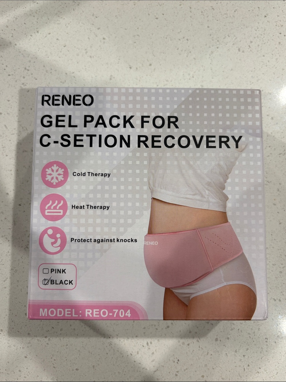 Reneo C-Section Recovery Gel Pack Belt - Pink